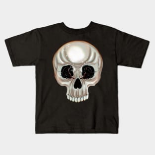 Skull With Butterflies In Eyes Kids T-Shirt